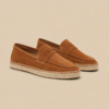 Suede Espadrille Loafers - Brown 36