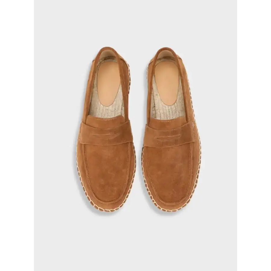 Suede Espadrille Loafers