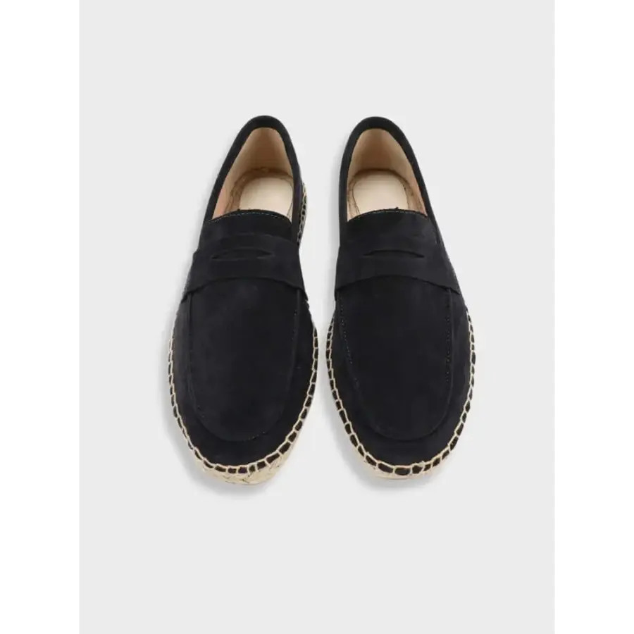 Suede Espadrille Loafers