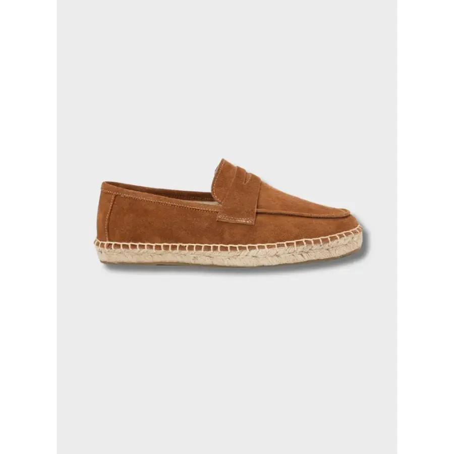 Suede Espadrille Loafers - Brown / 36