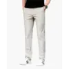 Tailored chino pants in white, straight leg, waist 32, front view