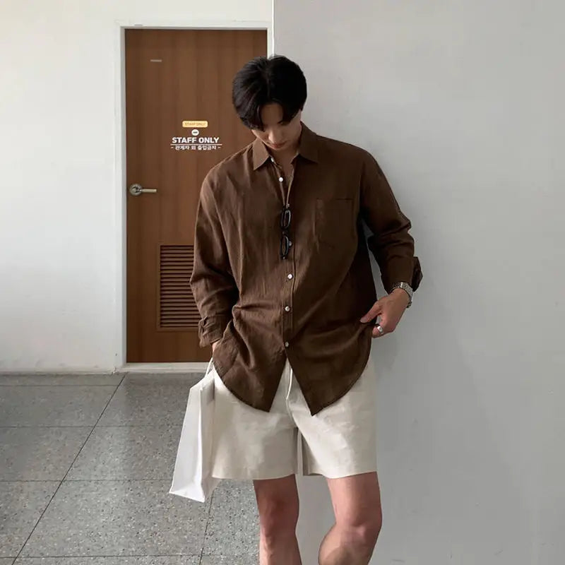 Tailored Linen-Blend Shorts