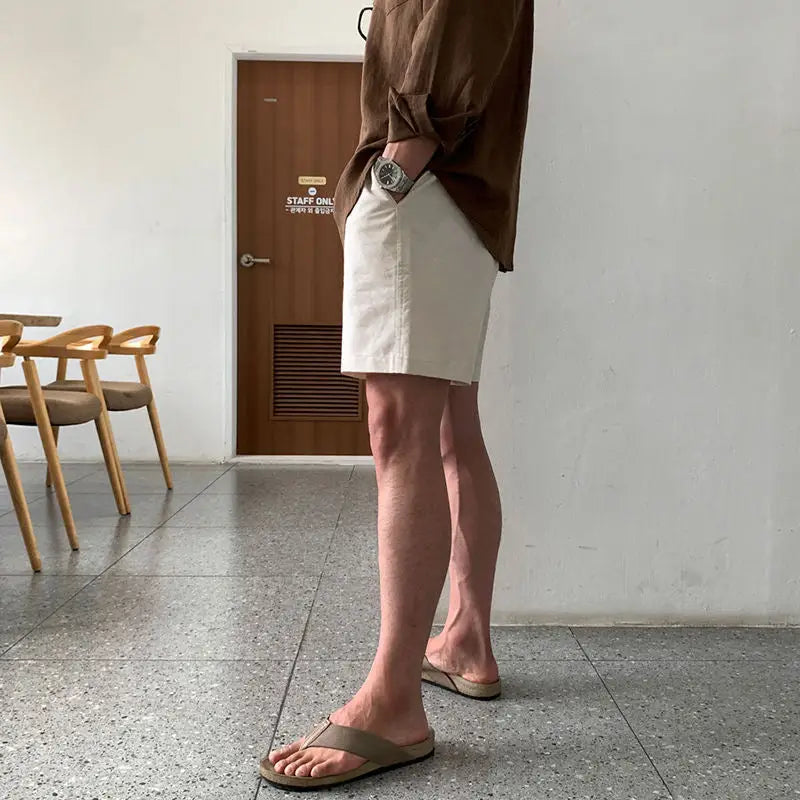 Tailored Linen-Blend Shorts