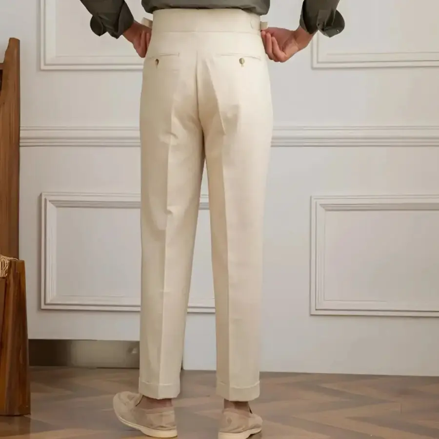 Tailored Linen Blend Trousers