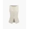 Tailored Sleeveless Vest｜ - Beige / S