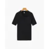 Textured Knit Polo - Black / S