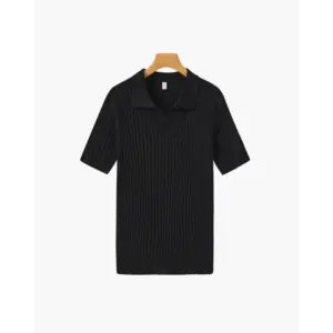textured-knit-polo-black-s-693 Textured Knit Polo - Black / S