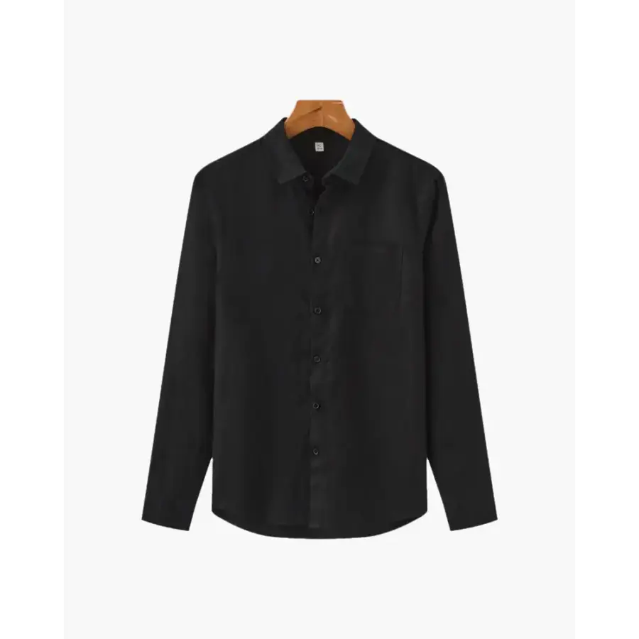 Timeless Linen Shirt - Black / S