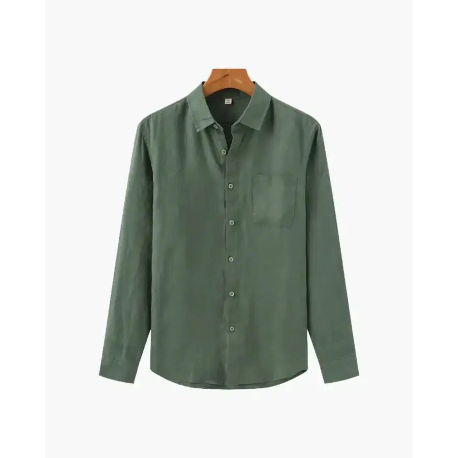 Timeless Linen Shirt - Green / S