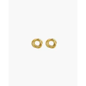Twisted Gold Knot Earrings