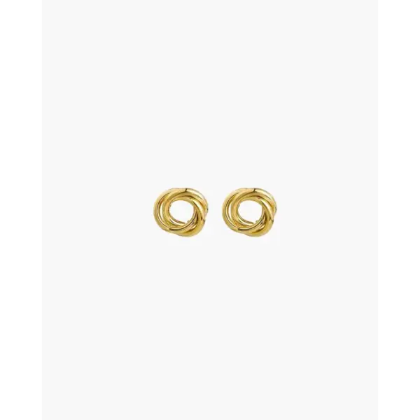 Twisted Gold Knot Earrings