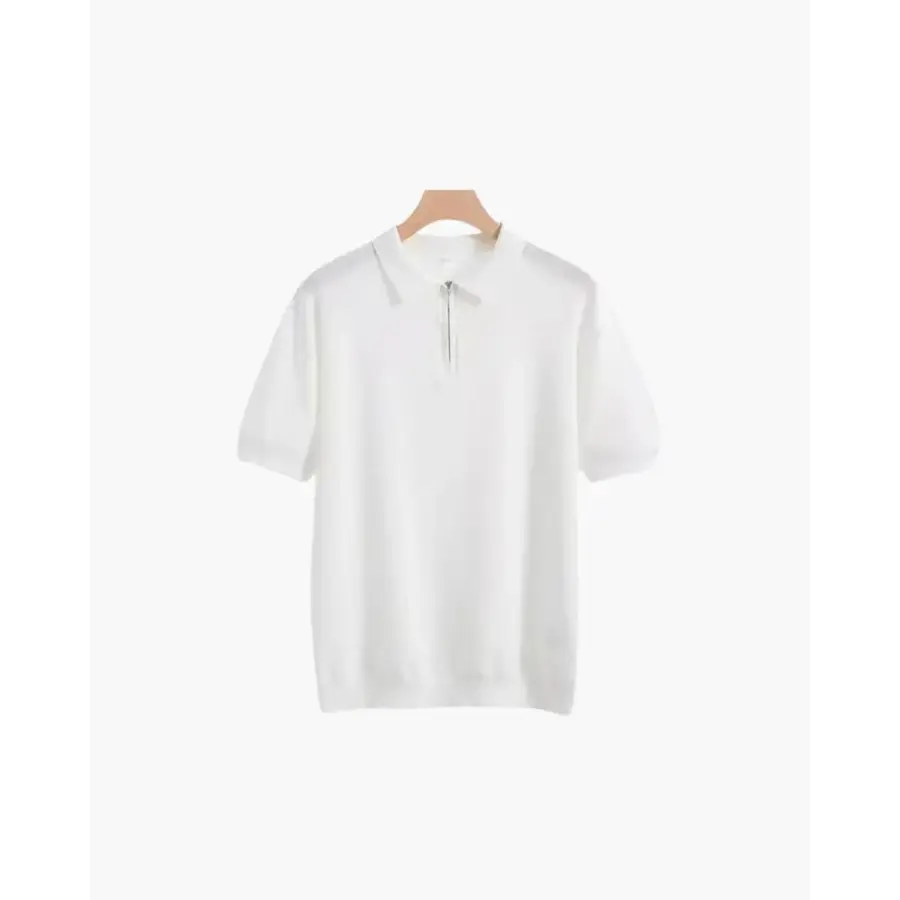 Valencia Zip Polo Shirt - White / S