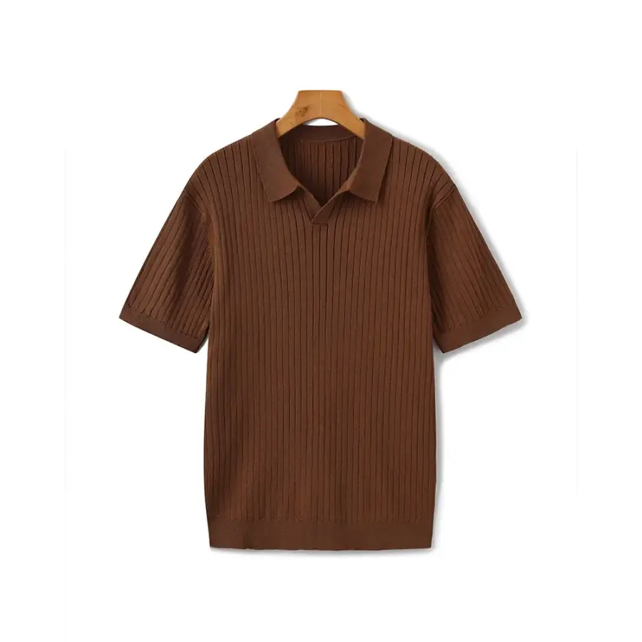 Valmont Textured Polo - Brown / XS
