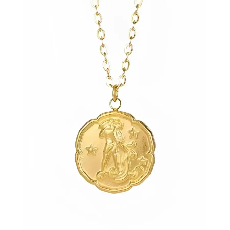 Zodiac Astrological Necklace - Aquarius