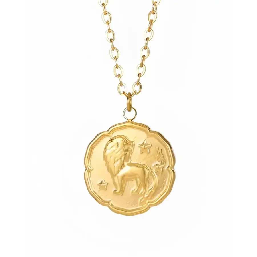 Zodiac Astrological Necklace - Leo